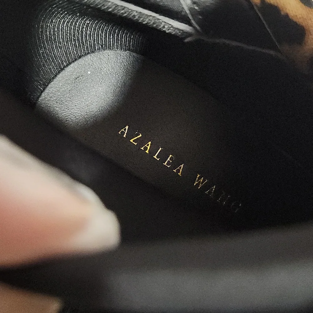 NWOT AZLEA WANG Leopard Print Stiletto Ankle Boots Size 11. - Picture 10 of 14